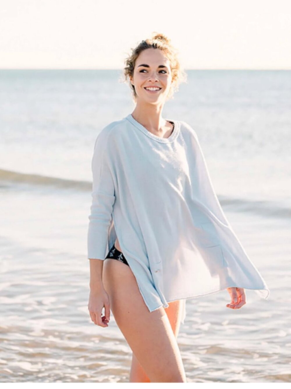 Mersea Catalina Sweater in Sky Blue Oversized One Size Fits Most